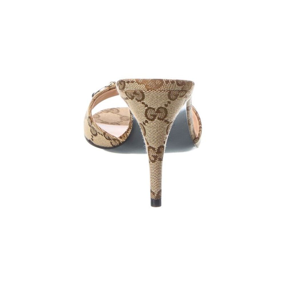 Gucci Horsebit Canvas & Leather Sandal, Beige - Picture 3 of 5